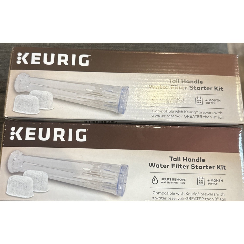 2 X Tall Handle Water Filter‎ Kit with 2 Replacement Filters for Coffee Makers